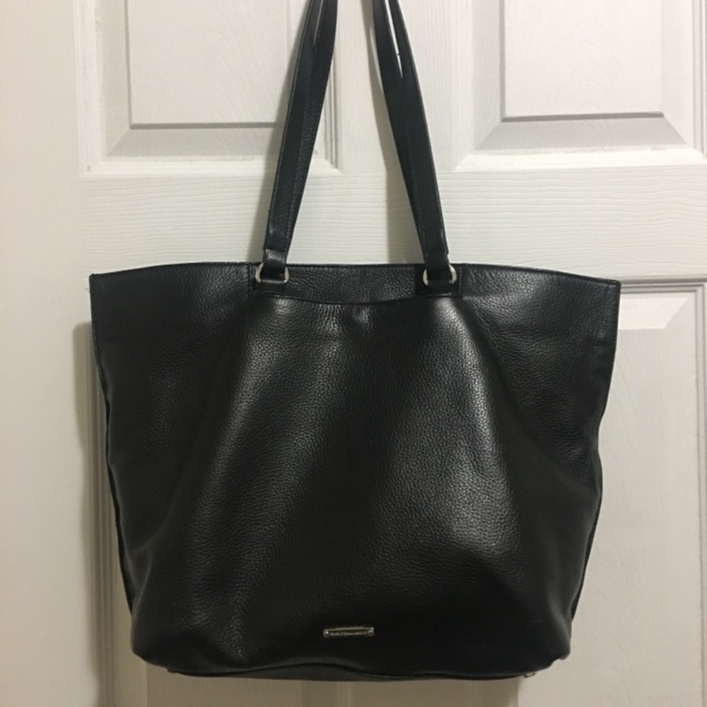 Rebecca Minkoff genuine leather black tote